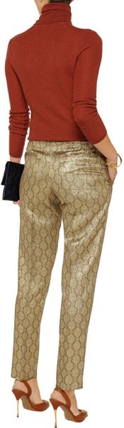 gold brocade pants