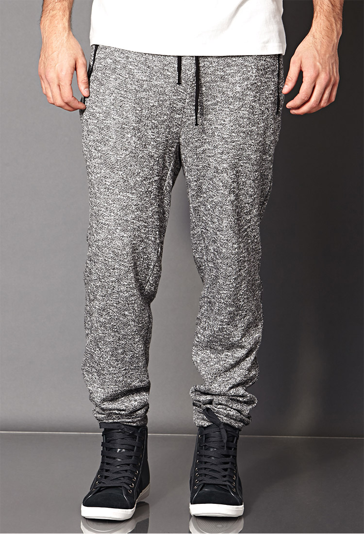 black and white joggers men's