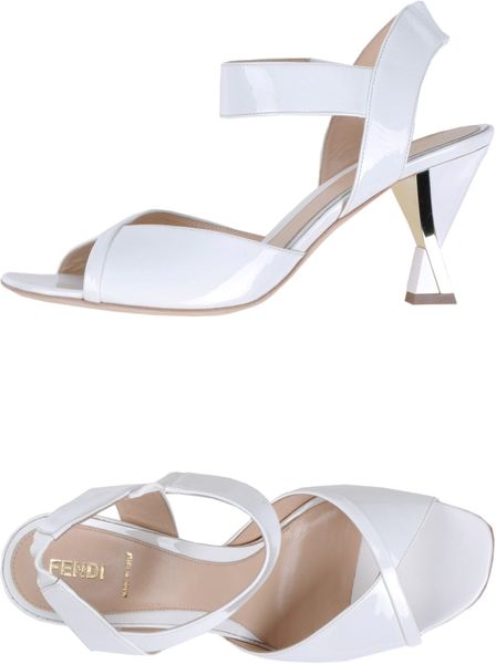 white fendi sandals