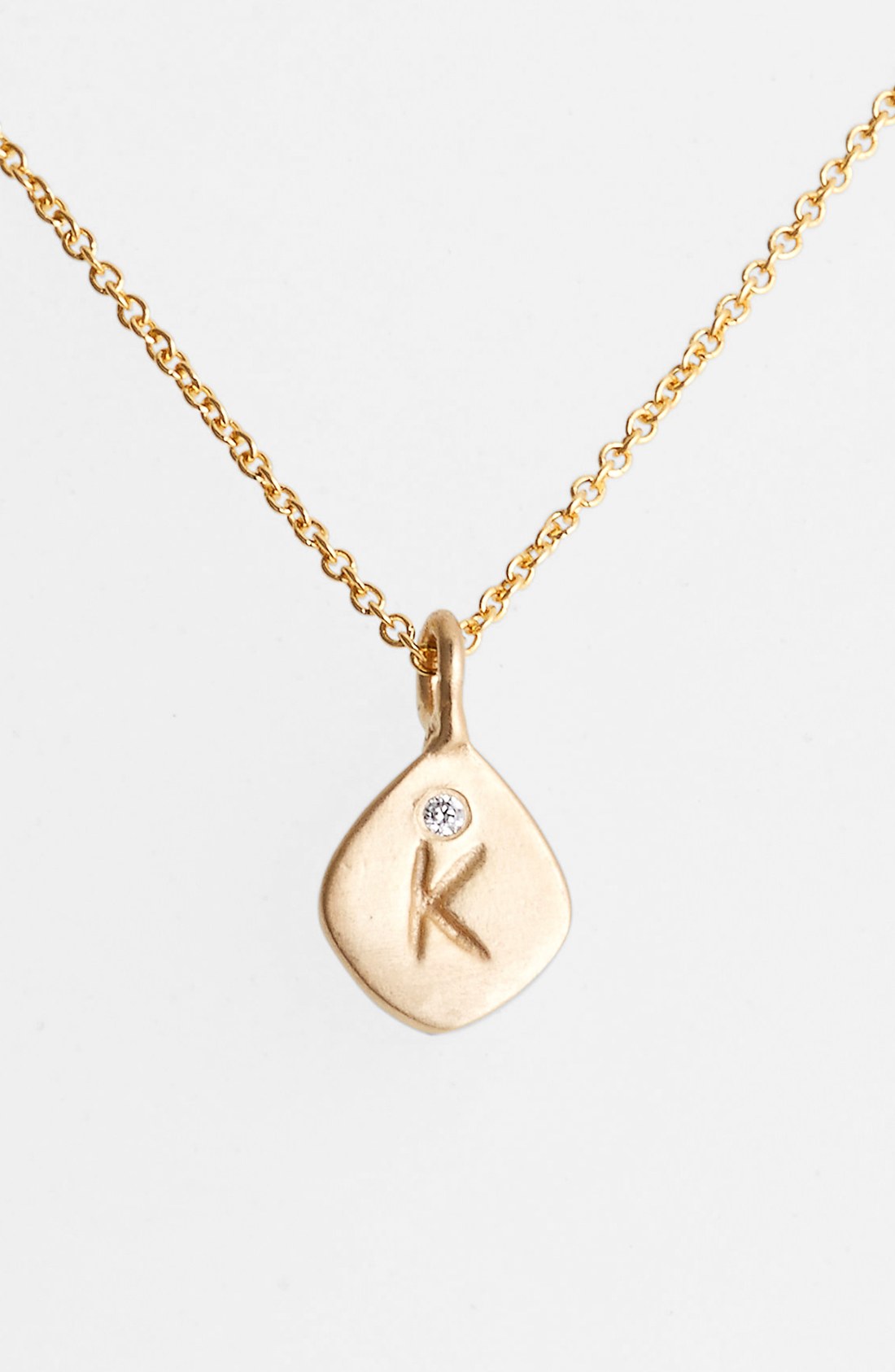 Nunu Designs Small Initial Pendant Necklace in Gold (K - Gold) | Lyst