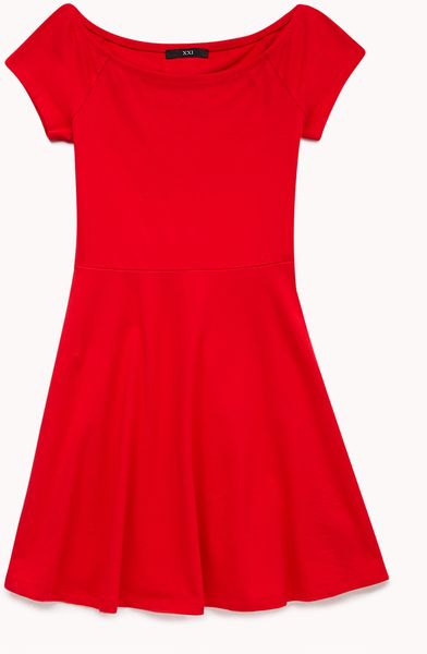 Forever 21 Everyday Skater Dress in Red