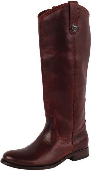 melissa button back zip boot cognac