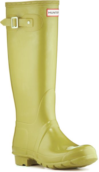 mens yellow hunter rain boots