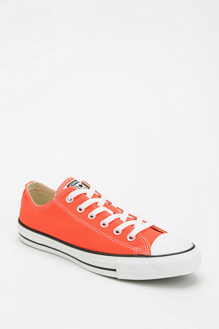 Urban Outfitters Converse Neon Womens Lowtop Sneaker in Red (CORAL) Lyst