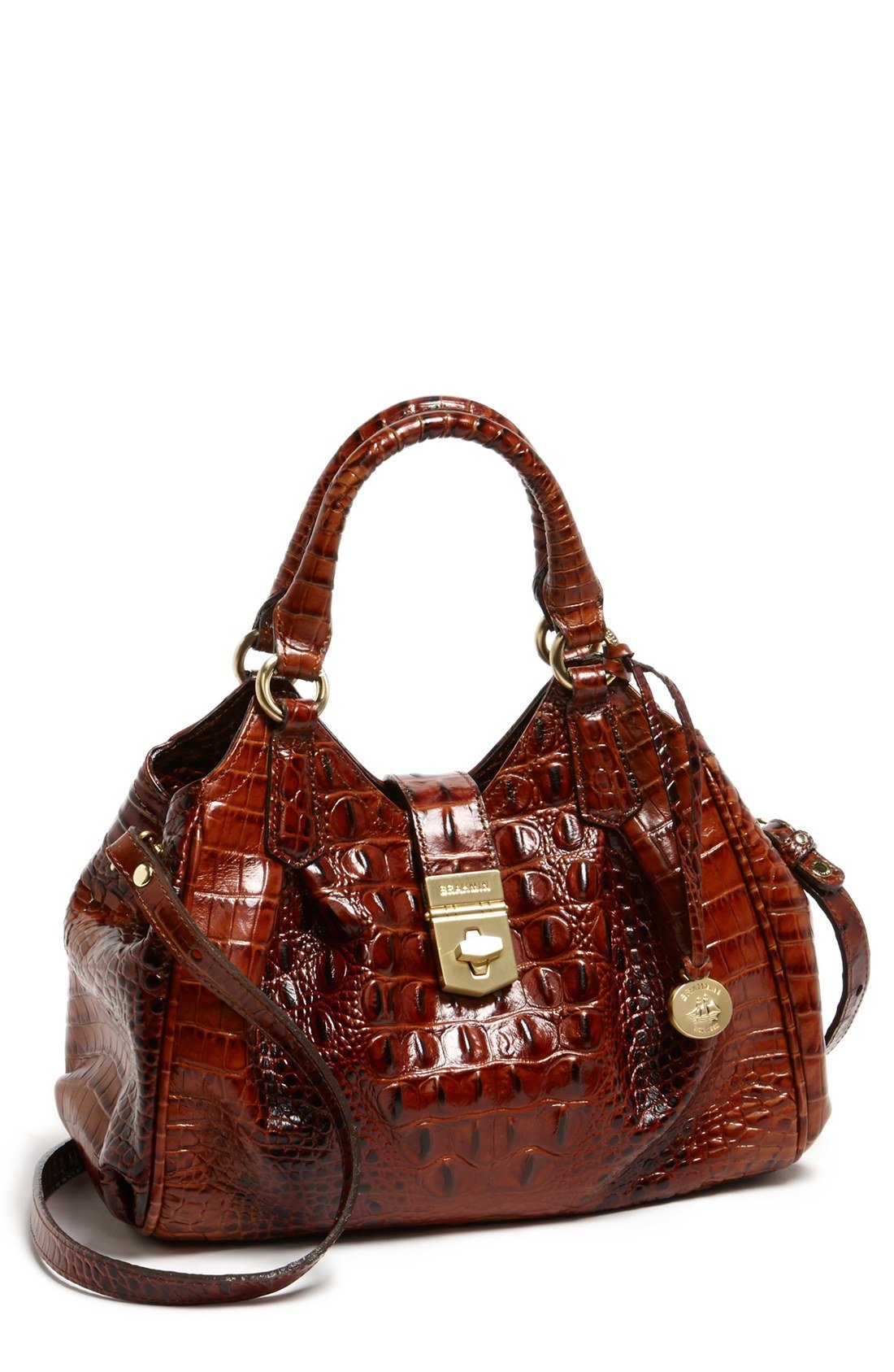 Brahmin Elissa Mini Crossbody Bag in Brown (Pecan) | Lyst