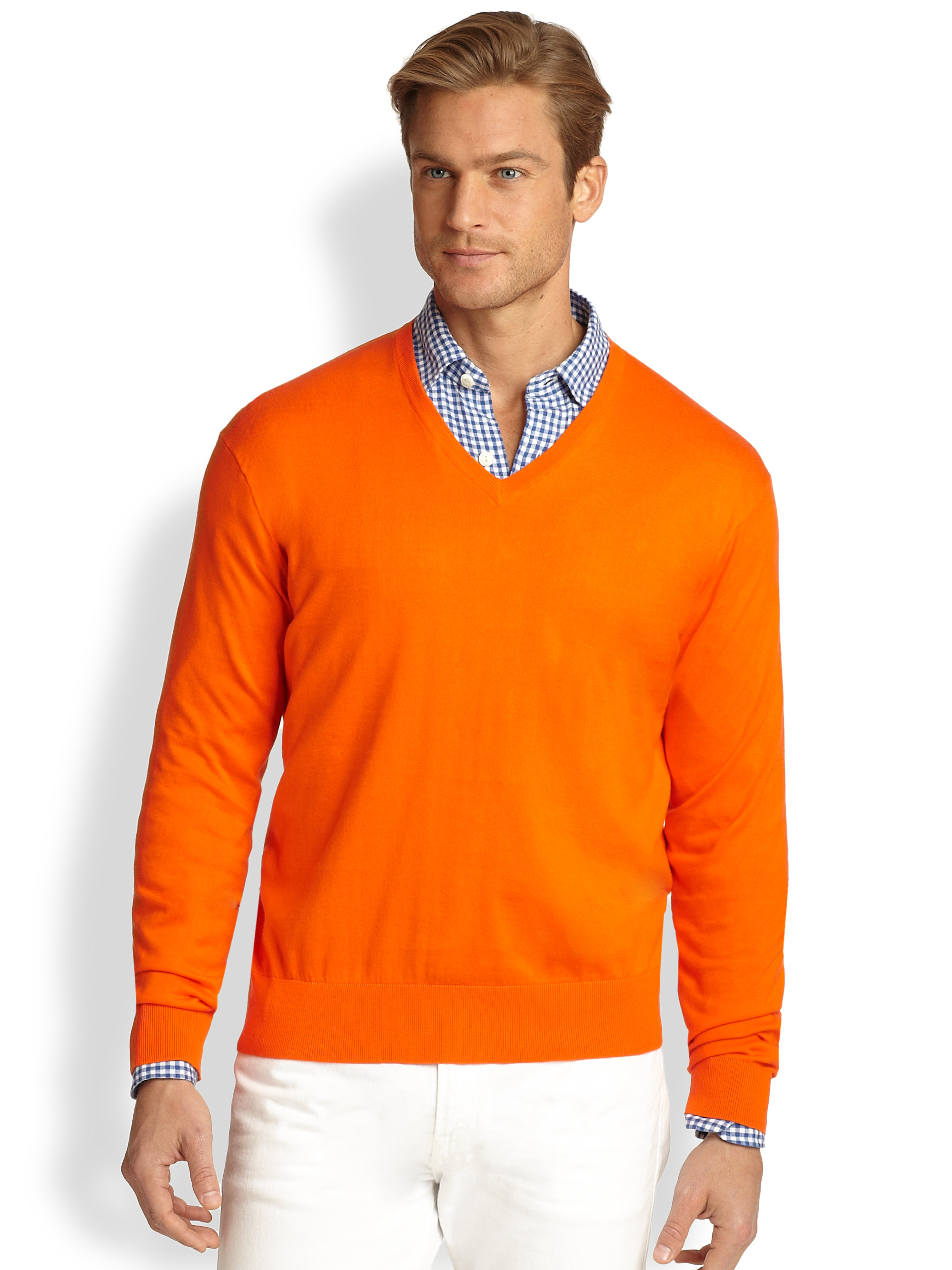 ralph lauren v neck jumper men's