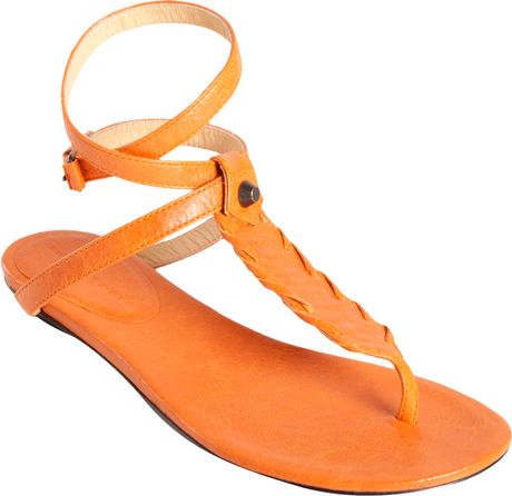 balenciaga sandals orange