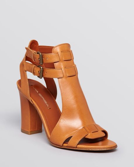 Via Spiga Sandals Fola High Heel in Brown (Natural) | Lyst