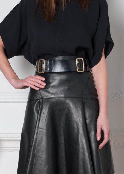 Real Ferragamo Belt >> Amanda Wakeley Double Buckle Leather Belt in Gold (Black) | Lyst Real Ferragamo Belt >> Amanda Wakeley Double Buckle Leather Belt in Gold (Black) | Lyst