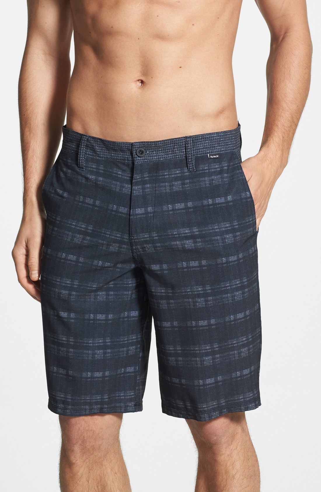 Hurley Phantom Boardwalk Plaid Boardshorts in Black for Men (Black