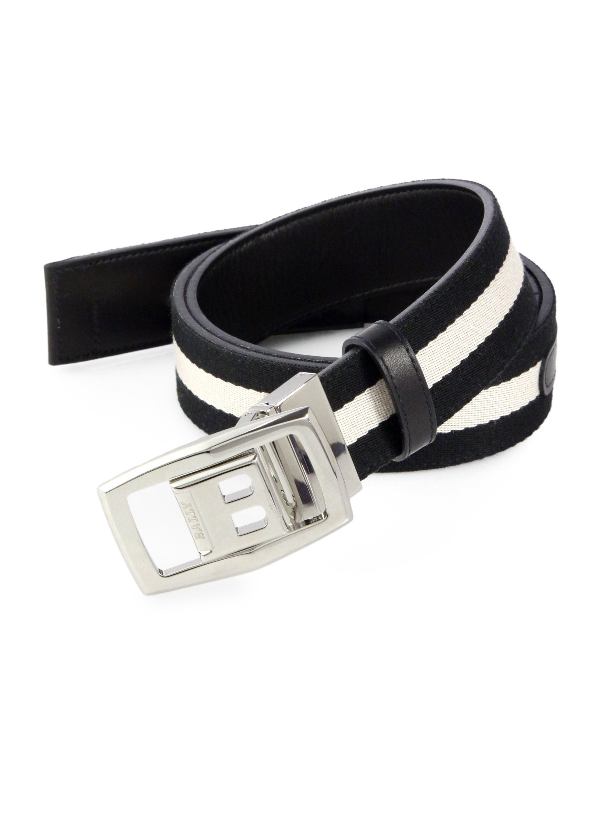 Bally Reversible LeatherToCanvas Belt in Black for Men Lyst