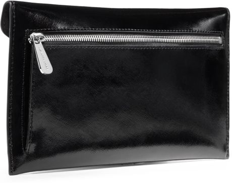 michael kors black envelope clutch