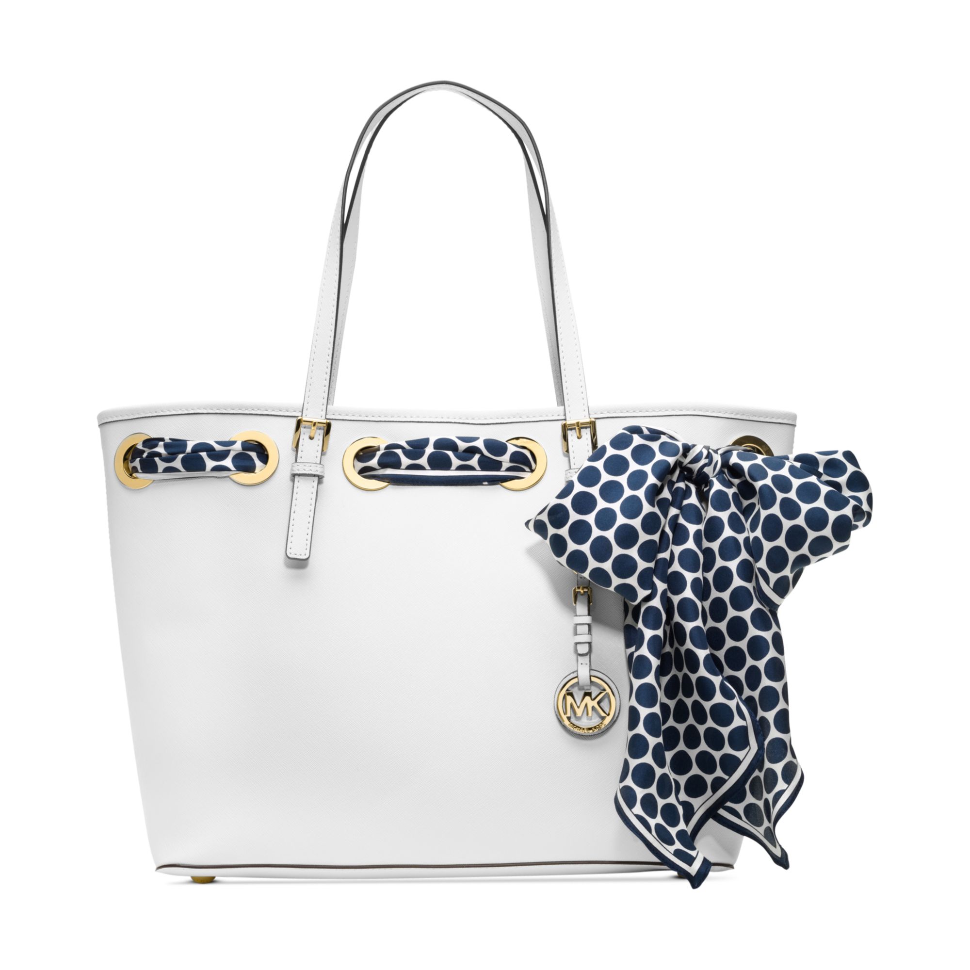 michael kors optic white tote