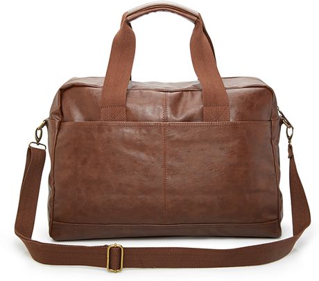 21men Faux Leather Duffle Bag in Brown for Men | Lyst