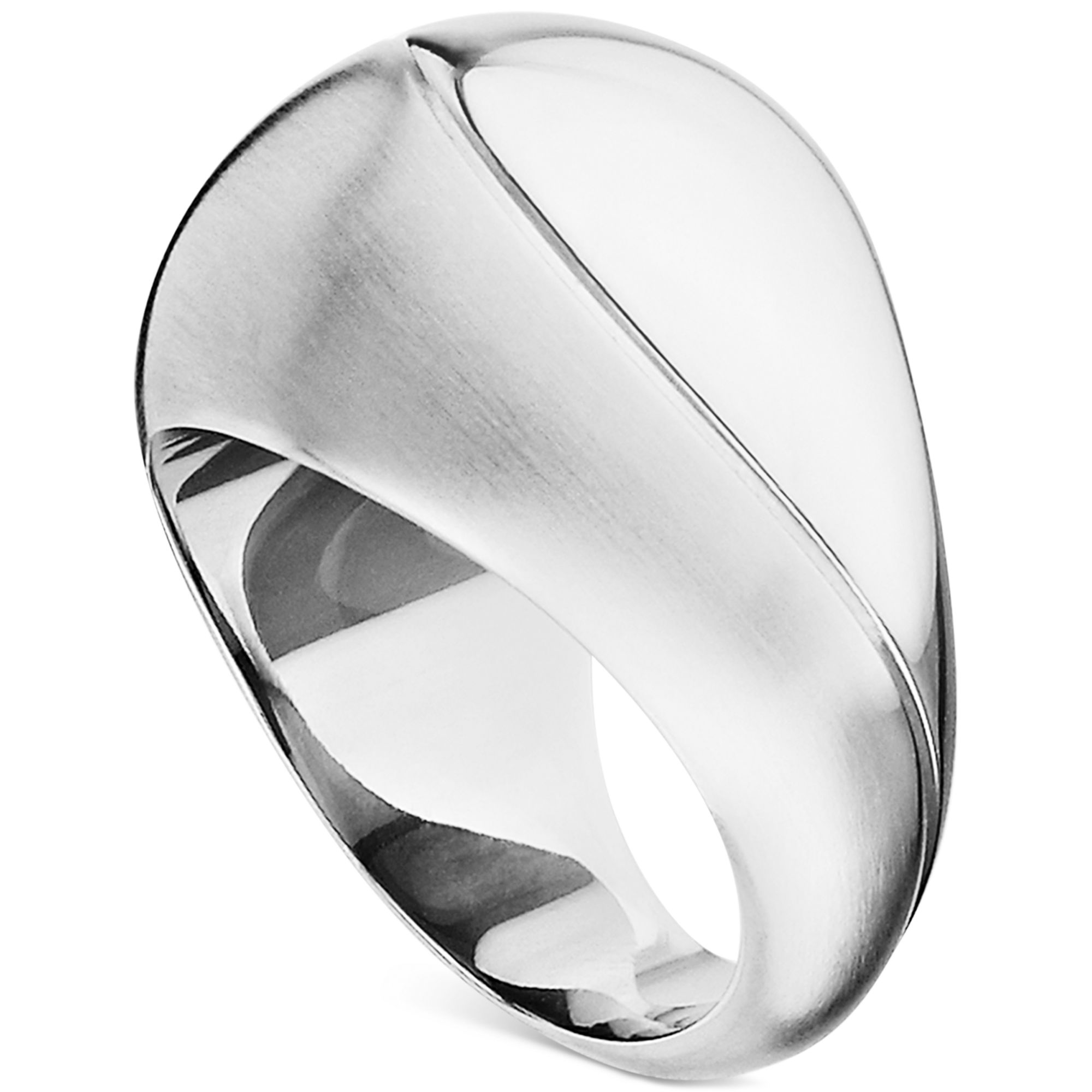 Calvin Klein Stainless Steel Teardrop Ring in Silver (No Color) | Lyst