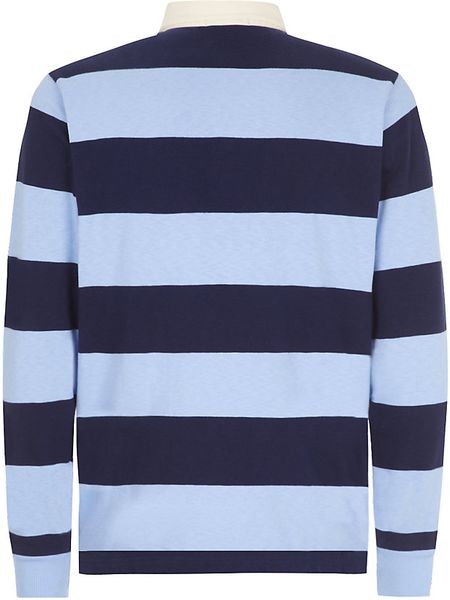 Gant Striped Rugby Shirt In Blue For Men | Lyst