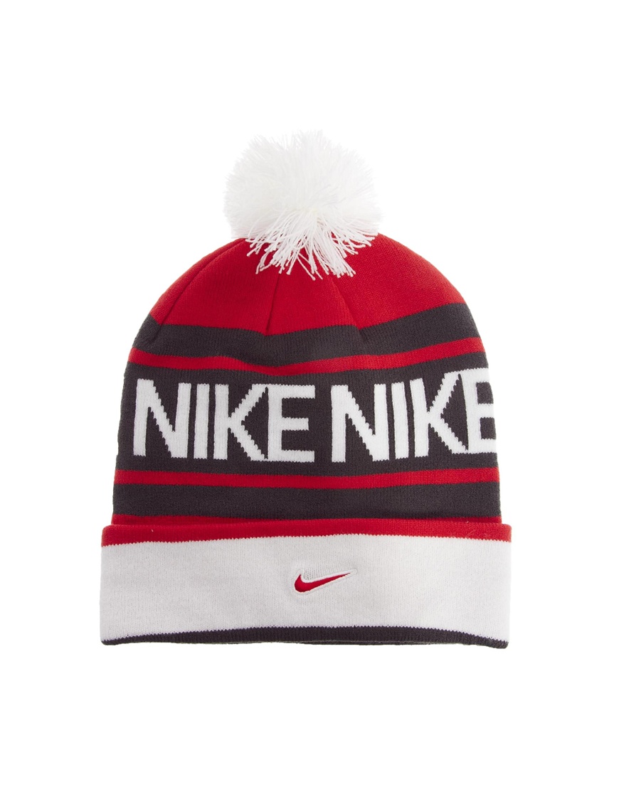 Nike Beanie Hat with Bobble in Red for Men Lyst
