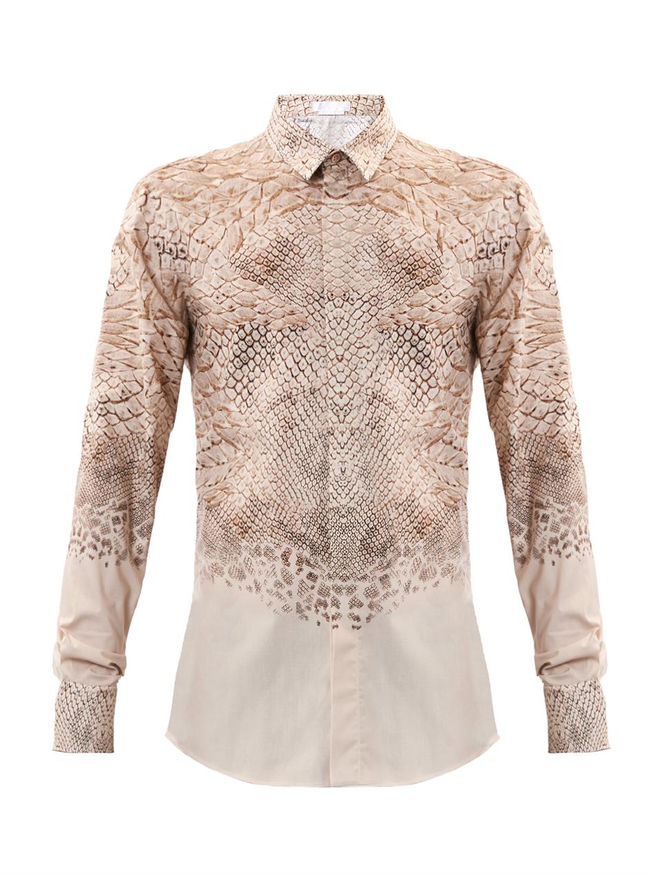 snakeskin print shirt mens