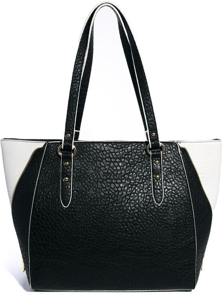 new look black quilted bag