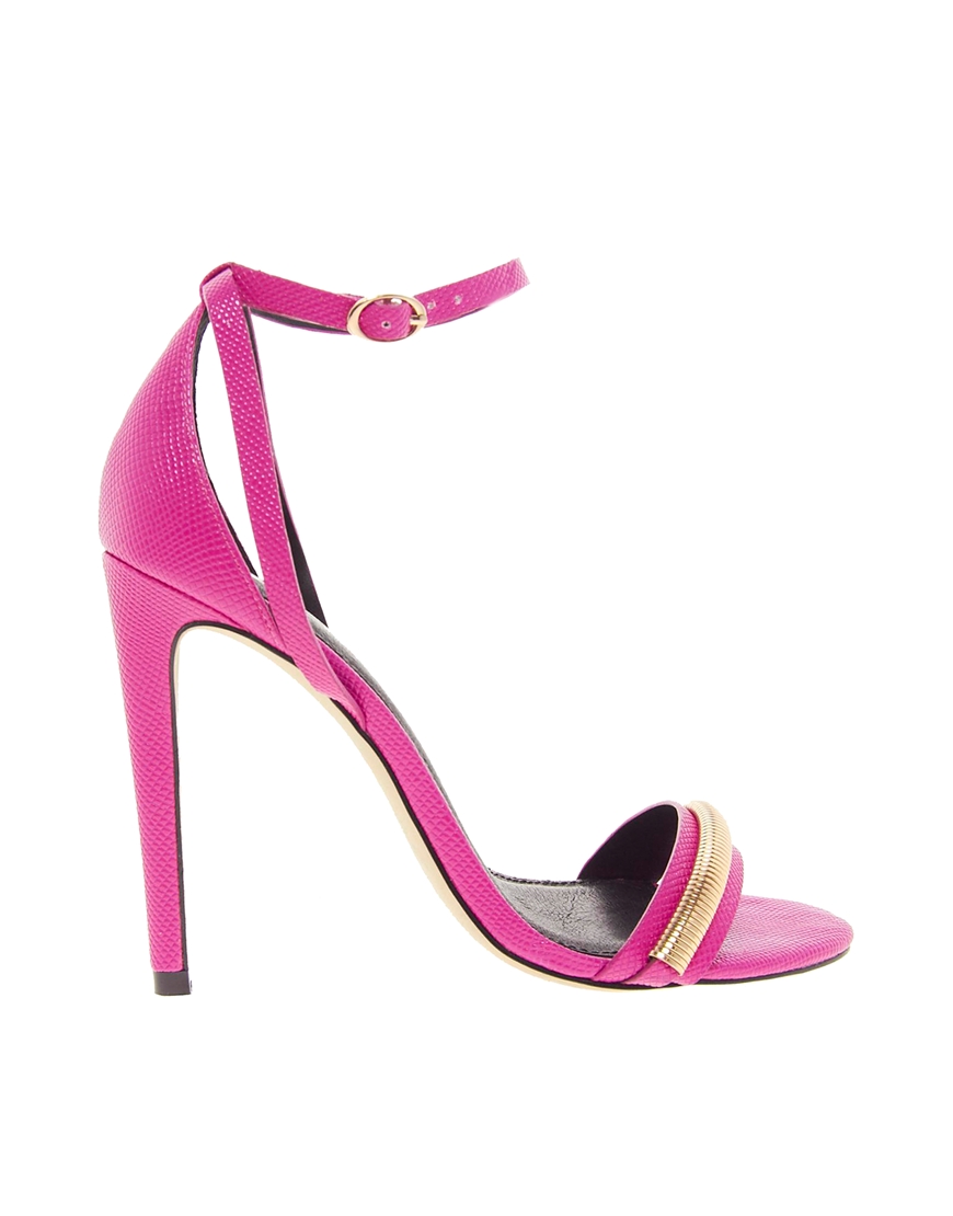 river island sandals pink