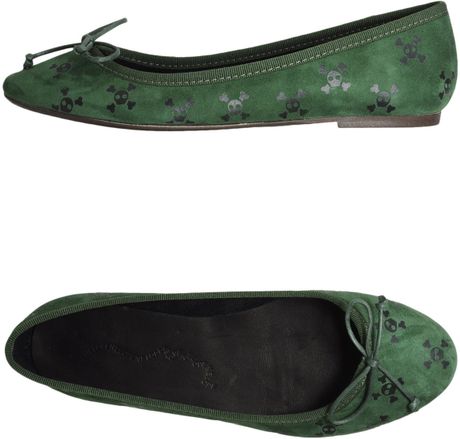 emerald green ballet flats