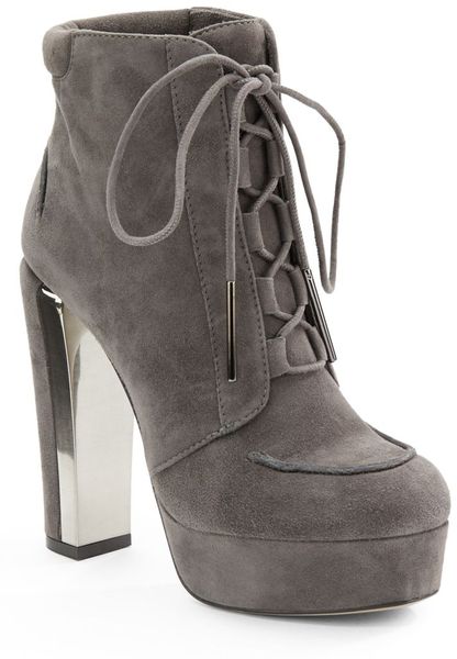 calvin klein grey suede boots