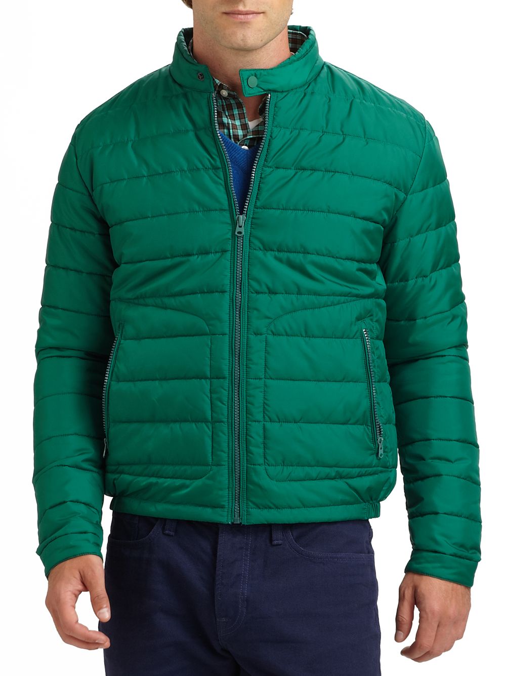 Vince Nylon Puffer Jacket in Green for Men Lyst