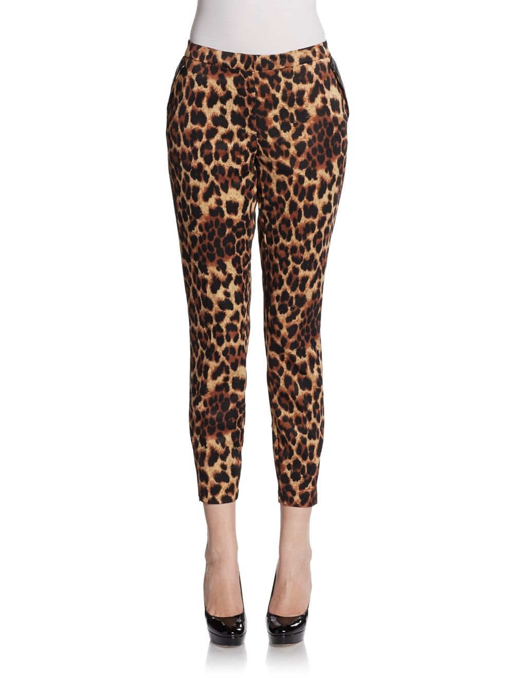 flared leopard print pants