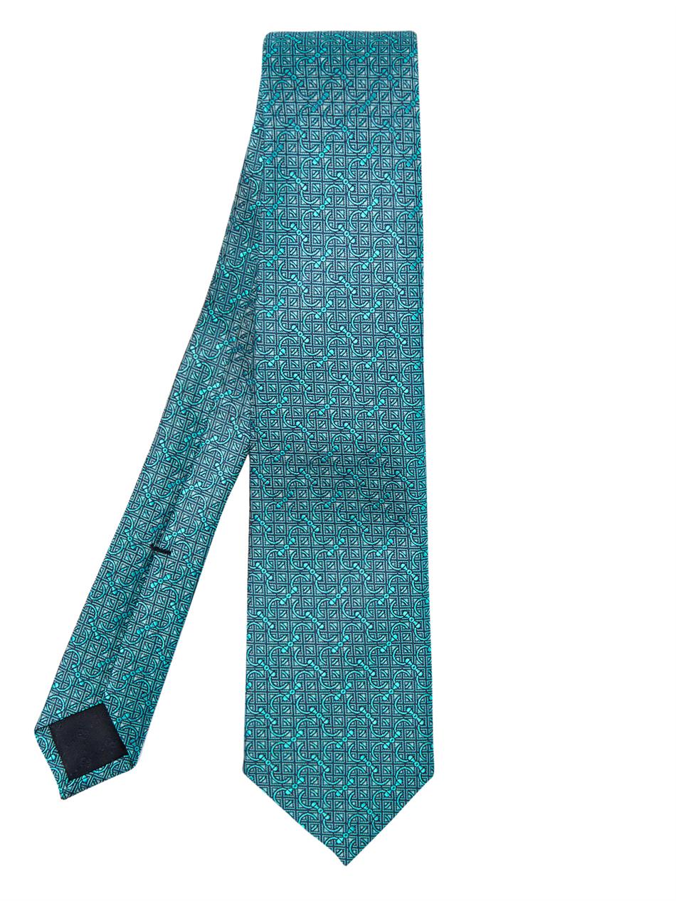 Gucci Horsebit Print Classic Silk Tie in Blue for Men (teal) Lyst