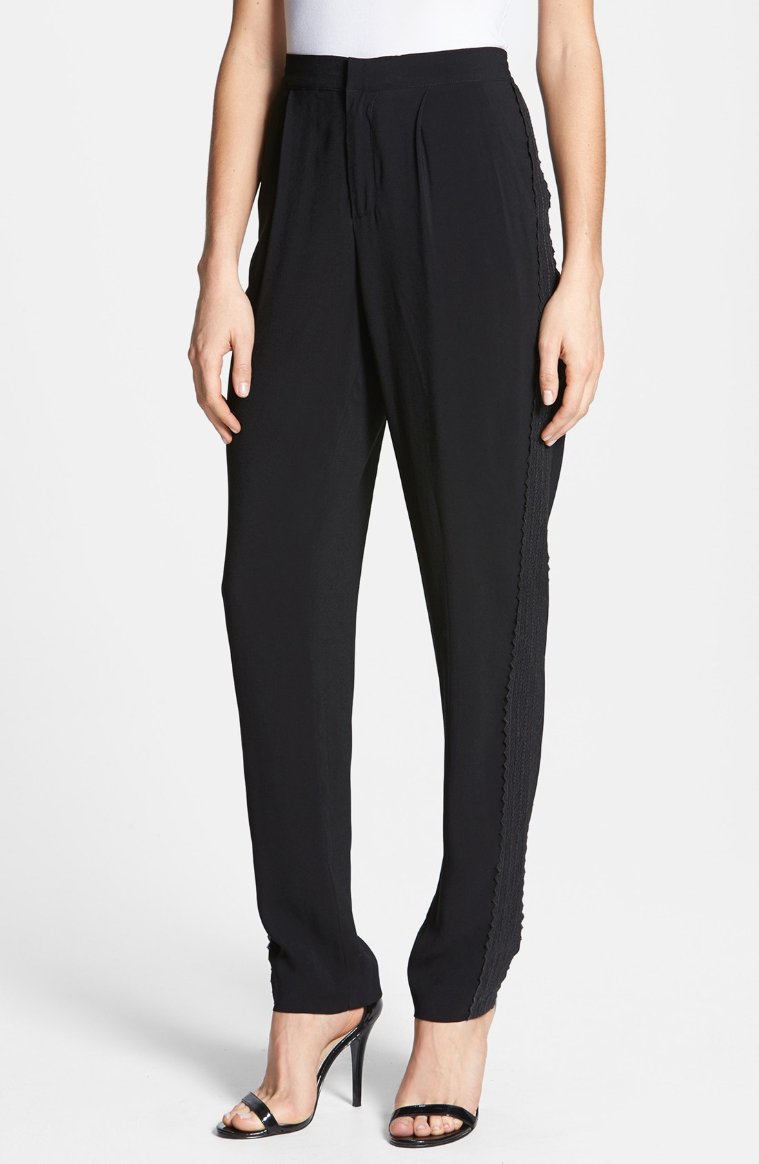 black crepe pants