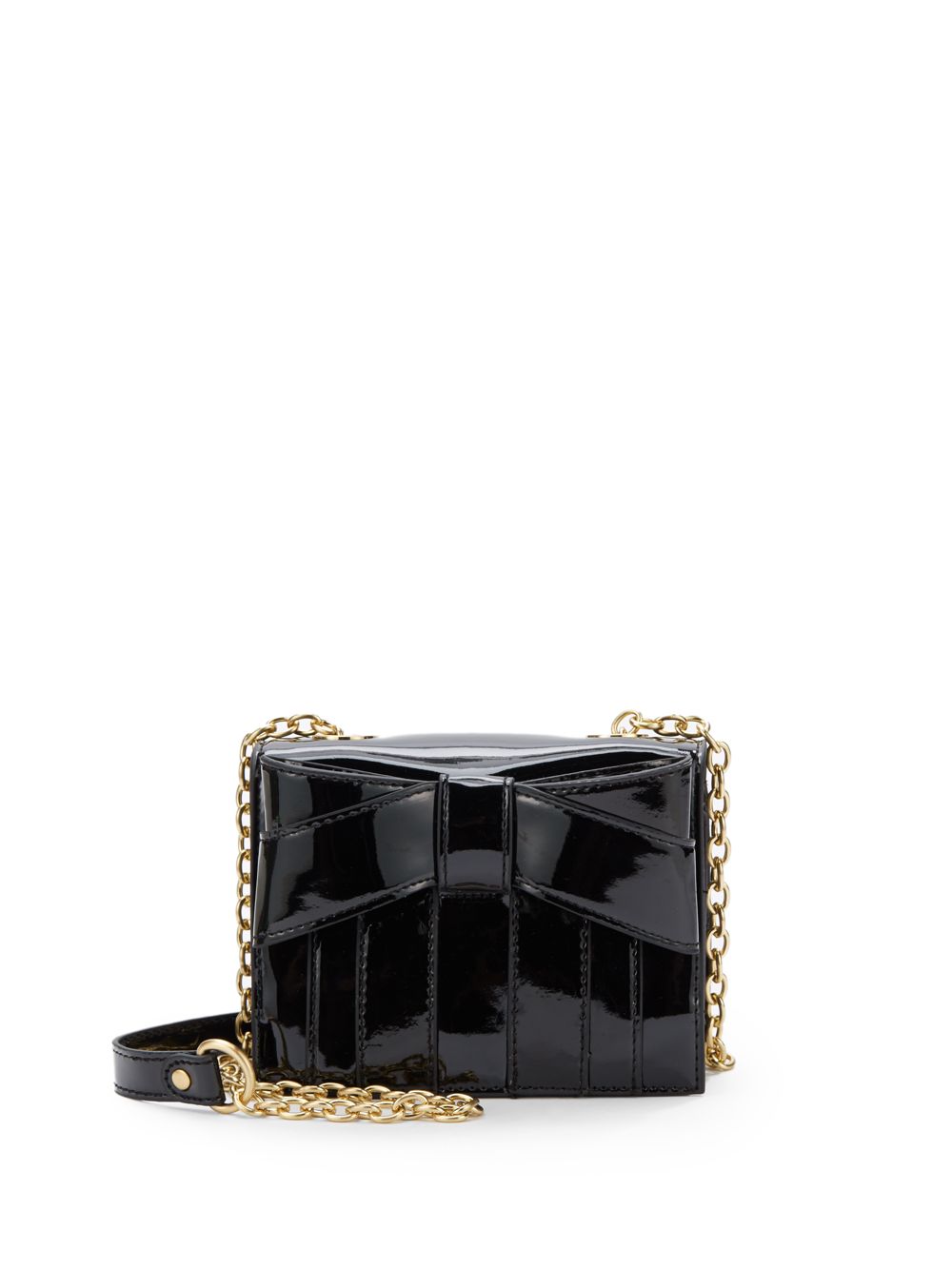 Zac Zac Posen Patent Leather Bow Cross Body Bag in Black Lyst