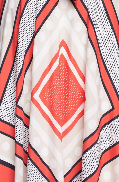 Eliza J Scarf Print Woven Maxi Dress in Orange (Multi) | Lyst