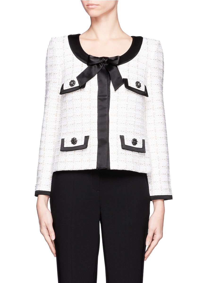 metallic thread textured jacket