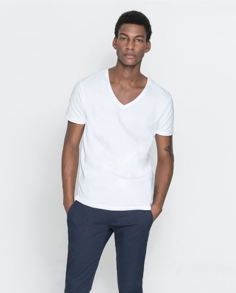 Zara Superslim T-Shirt in White for Men