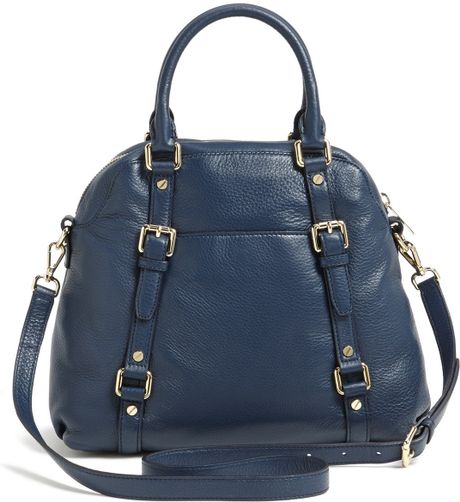 michael kors bedford large navy blue shoulder bags