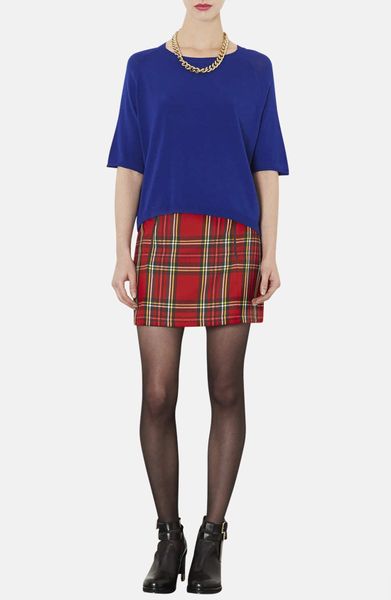 Topshop Tartan Plaid Skirt In Red Lyst 