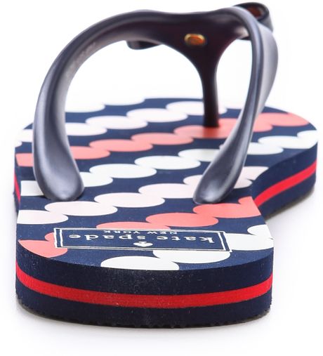 kate spade navy blue flip flops