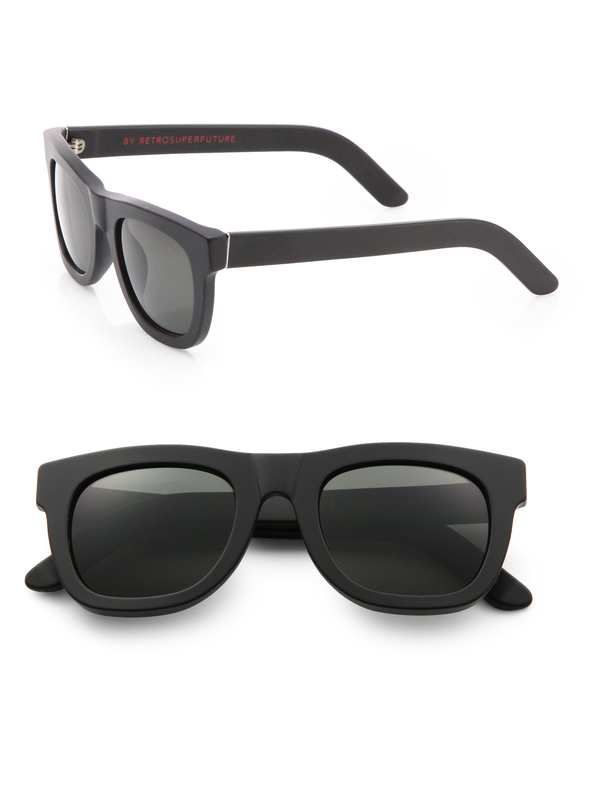 Retrosuperfuture Matte Wayfarer Sunglasses In Black For Men Lyst 