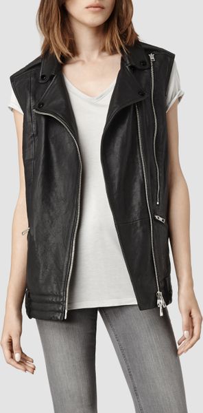 leather gilet jacket womens