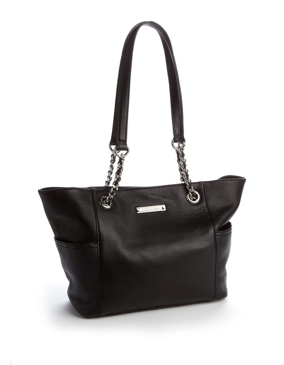 calvin klein black and white handbag