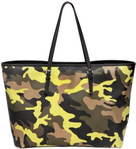 green camo neoprene tote