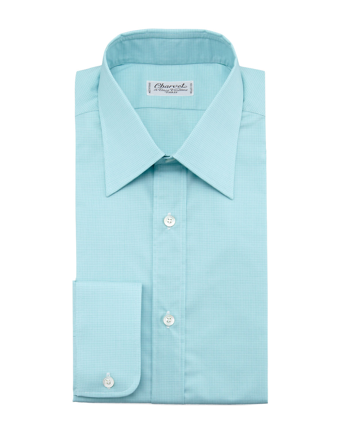 Charvet Check Dress Shirt in Blue for Men (light green) Lyst