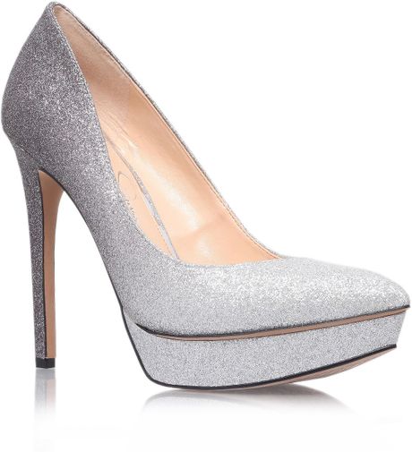 jessica simpson silver sparkly heels