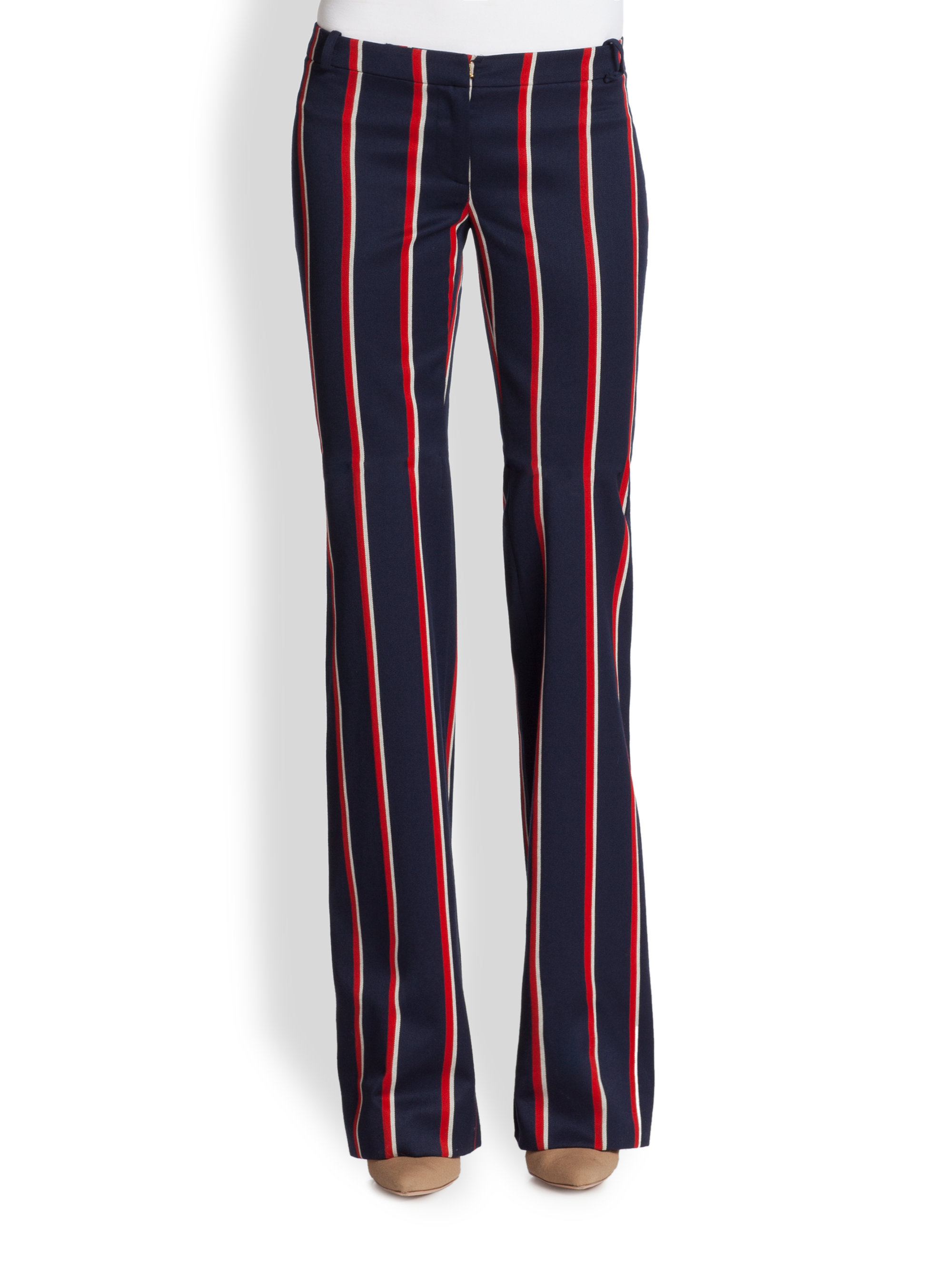 blue striped dress pants