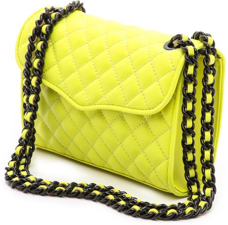 yellow quilted bag