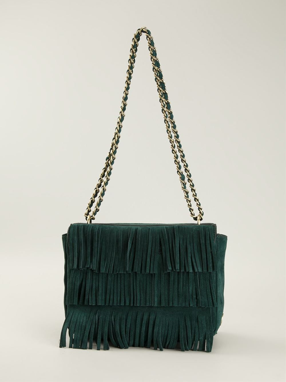 Tory Burch Fringe Shoulder Bag in Green Lyst