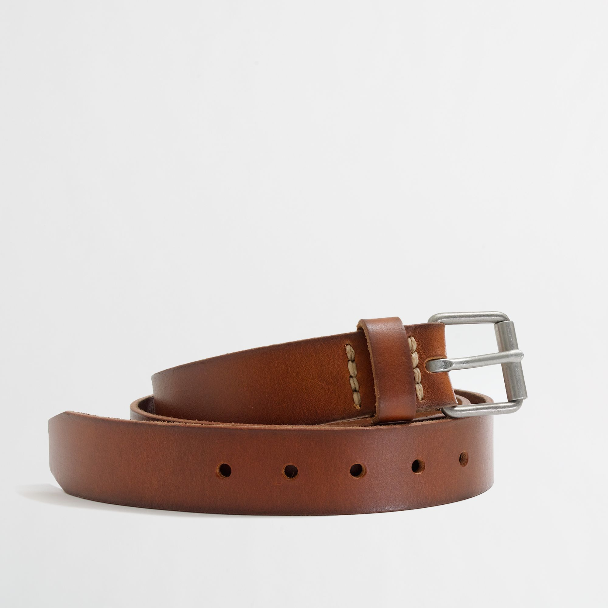 J.crew Factory Washed Leather Belt in Brown for Men (washed tan leather