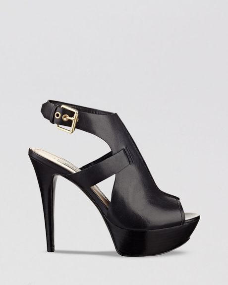 Guess Open Toe Sandals Ofria High Heel in Black | Lyst