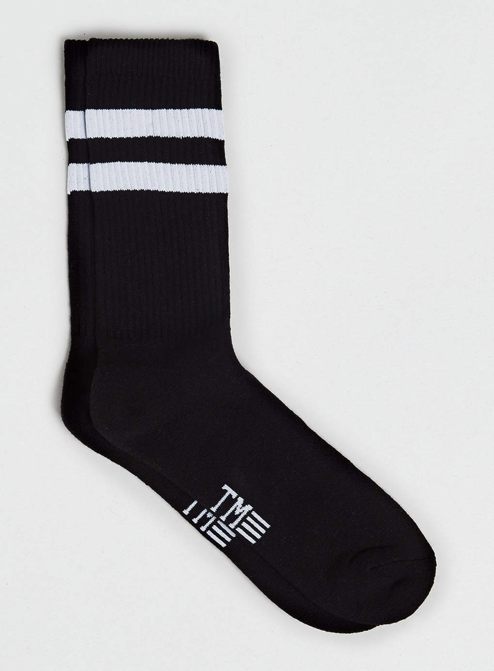 Lac Bk and White Stripe Socks in Black for Men Lyst