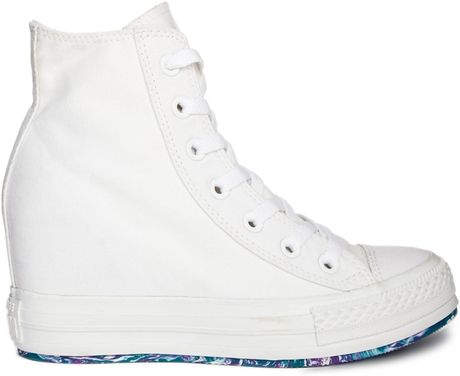 white trainers with wedge